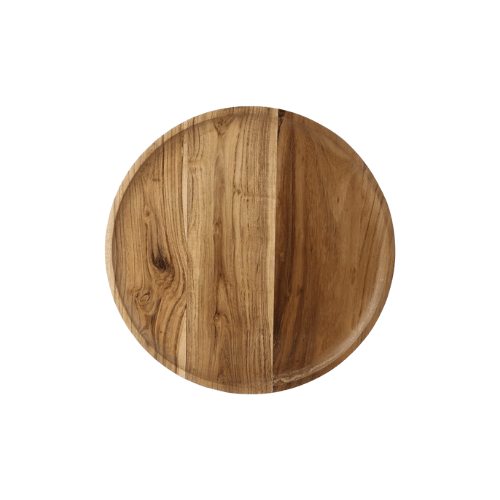 Large 40cm round acacia wooden serving tray