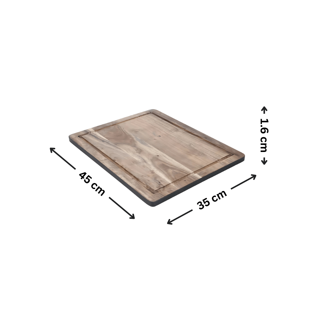 Rectangular acacia wood chopping and serving board