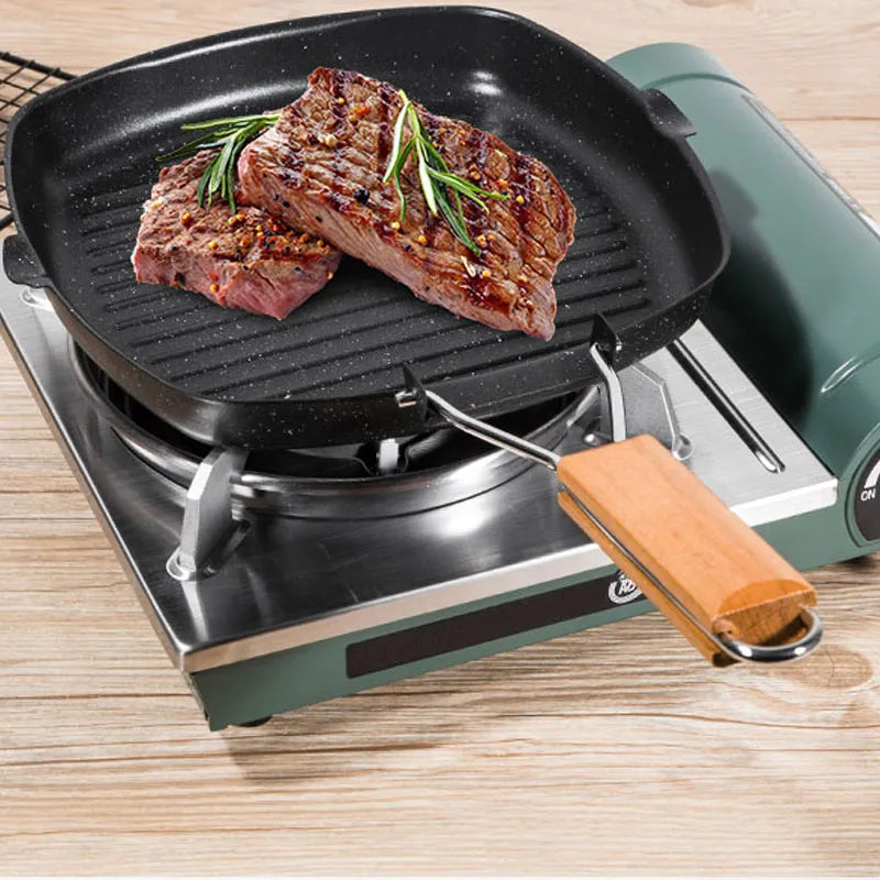 NNEOBA 1pc Foldable Iron Steak Skillet