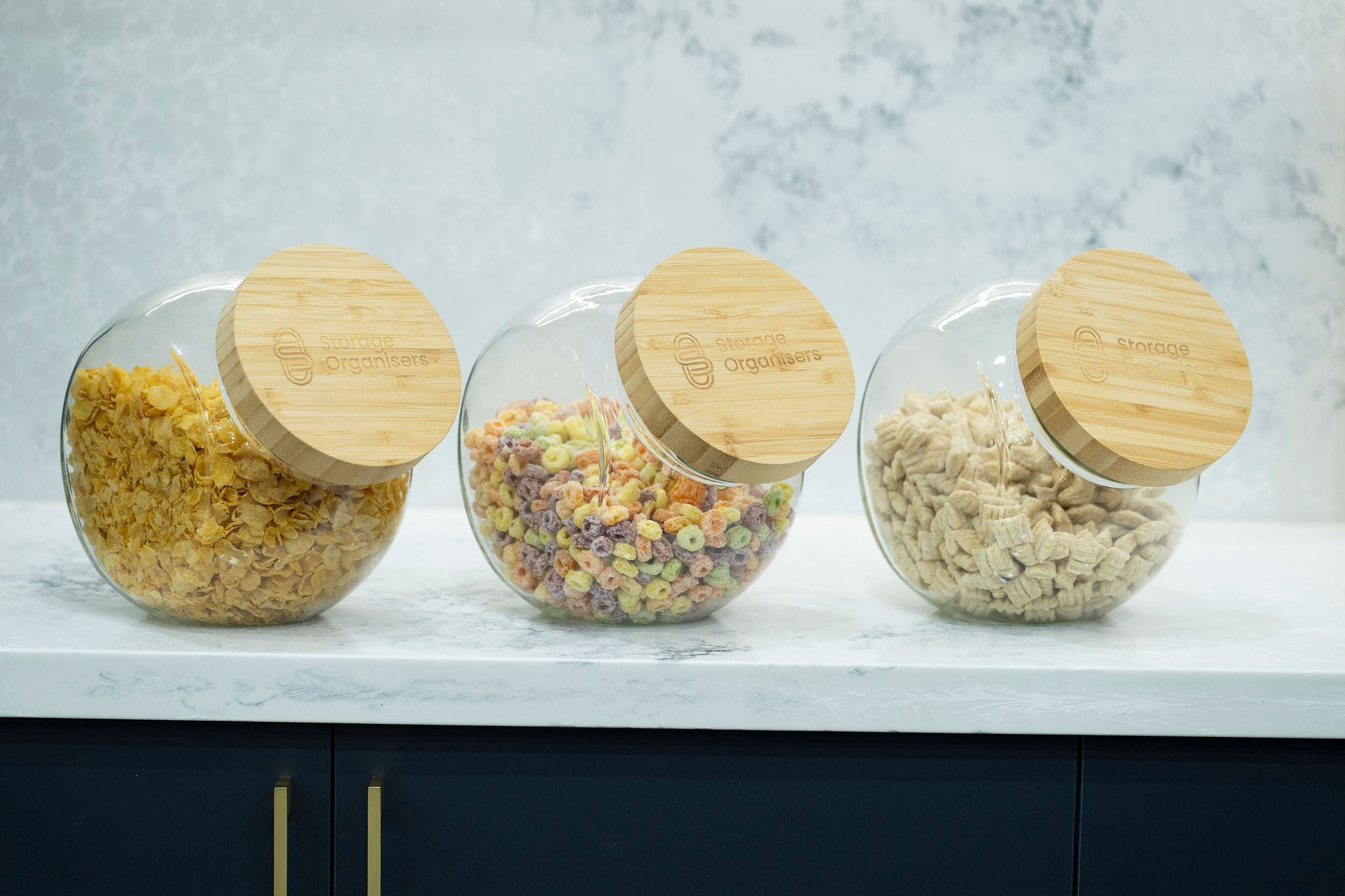 Round Tilt Glass Jar with Bamboo Lid – 4 L