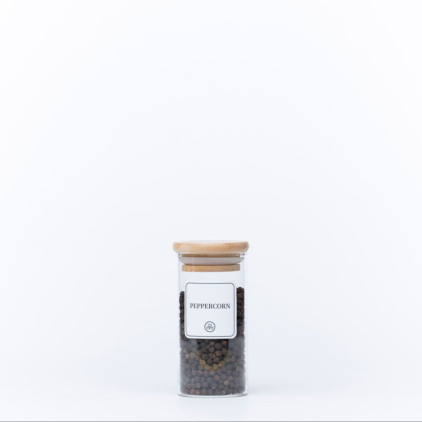 Round Glass Spice Jars with Bamboo Lid – 3 Sizes