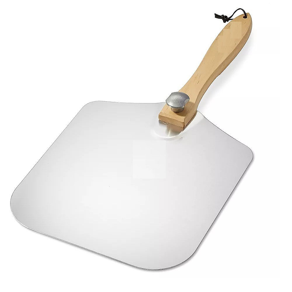 NNEDSZ Pizza Peel Paddle w/ Foldable Handle for Baking Oven & Grill Aluminium