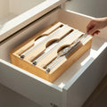 Bamboo food wrap dispenser with three inserts for foil, cling wrap and paper